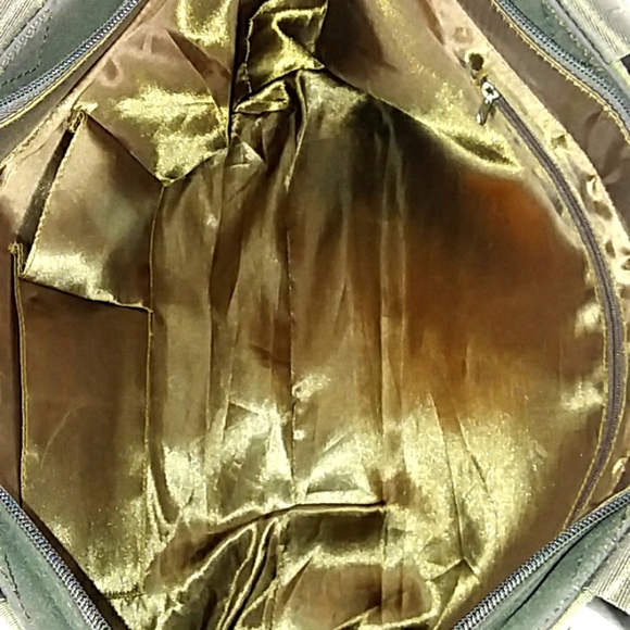 ICONIC SEATBELT SATCHEL BAG BROWN LARGE EUC UNBRANDED - Picture 8 of 9